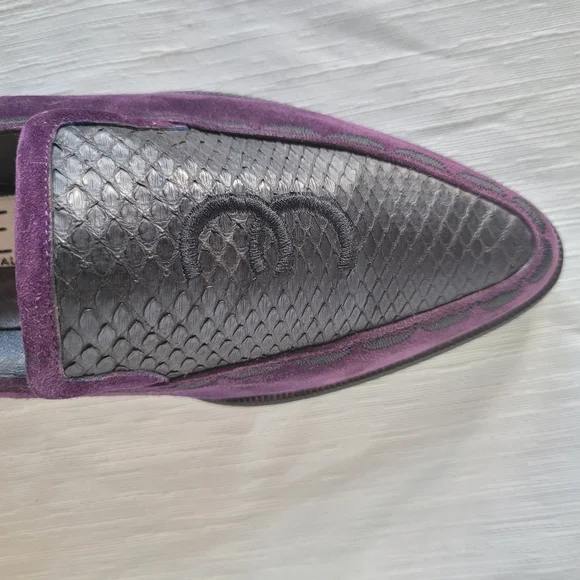 CASADEI Italian high quality luxury  monogram shoe 36 loafer slip on flat - Picture 10 of 17